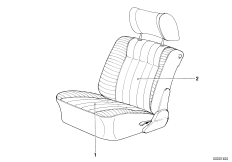 Обивка подушки сиденья Пд для BMW E12 528i M30 (схема запасных частей)