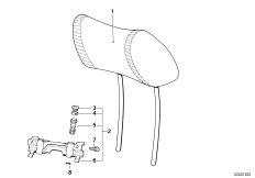 Подголовник с механическим приводом Зд для BMW E30 M3 S14 (схема запасных частей)