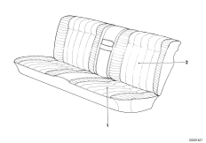 Обивка подушки сиденья Зд для BMW E23 728i M30 (схема запасных частей)