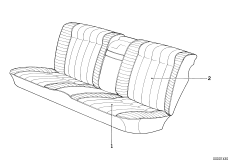 Обивка сиденья Зд для BMW E12 520 M10 (схема запасных частей)