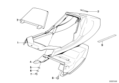 Сиденье задняя часть для BMW 2472 R 80 0 (схема запасных частей)