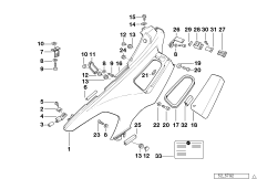 Облицовка задка для BMW 89V1 K 1 (0525,0535) 0 (схема запасных частей)