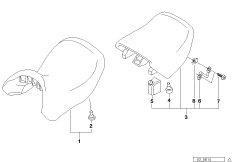 Сиденье регулируемое для MOTO R22 R 850 RT 02 (0417) 0 (схема запасных частей)