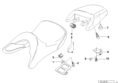 Дополнительные элементы сиденья для BMW R28 R 850 R 02 (0428) 0 (схема запасных частей)
