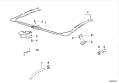 Привод люка с подъемно-сдвижной крышкой для BMW E36 318is M44 (схема запасных частей)