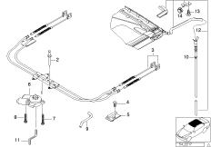 Детали люка с подъемно-сдвижной крышкой для BMW E38 L7 M73N (схема запасных частей)