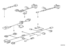 Провода дополн.сист.отопл./автон.вентил. для BMW E34 525tds M51 (схема запасных частей)