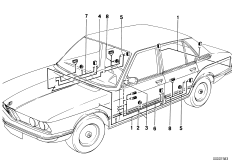 пучки проводов для BMW E12 520 M20 (схема запасных частей)