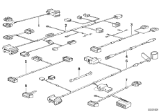 Различные дополнит.комплекты проводов для BMW E32 730i M30 (схема запасных частей)
