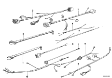 Различные дополнит.комплекты проводов для BMW E23 728iS M30 (схема запасных частей)