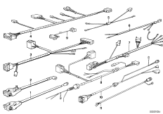 пучки проводов для BMW E28 524td M21 (схема запасных частей)