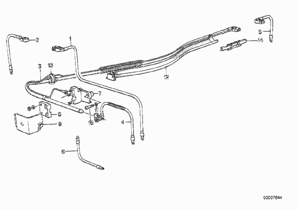 пучки проводов для BMW E30 324td M21 (схема запчастей)