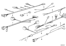 пучки проводов для BMW E28 528i M30 (схема запасных частей)