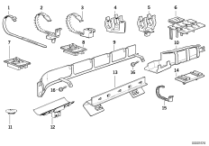 Различные клеммы для BMW E32 730i M60 (схема запасных частей)