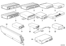 ЭБУ и модули кузова для BMW E32 730i M30 (схема запасных частей)