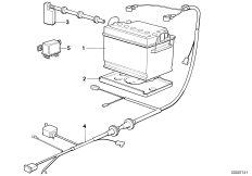 Дополнительный аккумулятор для BMW E23 735i M30 (схема запасных частей)