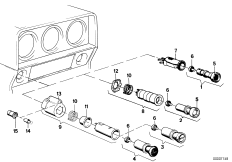 Выключатель прикуривателя для BMW E12 520 M10 (схема запасных частей)