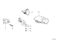 Различные переключатели для BMW E12 518 M10 (схема запасных частей)