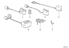 Различные микровыключатели для BMW E32 730i M30 (схема запасных частей)