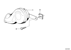 Звуковой сигнал для BMW E23 730 M30 (схема запасных частей)