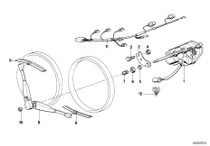 Детали системы омывателей фар для BMW E30 M3 S14 (схема запасных частей)