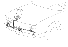 система омывателей фар для BMW E34 M5 3.8 S38 (схема запасных частей)