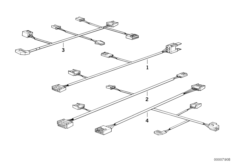 Провода регулировки рулевой колонки для BMW E32 730i M30 (схема запасных частей)