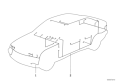 Жгут проводов, ответвление Пд для BMW E36 323i M52 (схема запасных частей)