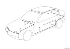 Жгут проводов, ответвление Пд для BMW E36 318ti M42 (схема запасных частей)