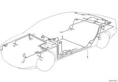 Основной жгут проводов для BMW E38 730d M57 (схема запасных частей)