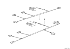 Провода регулировки рулевой колонки для BMW E38 750i M73 (схема запасных частей)