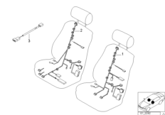 Индивид. кабели сиденья для BMW E66 740Li N62N (схема запасных частей)