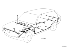 Жгут проводов для BMW E30 325ix M20 (схема запасных частей)