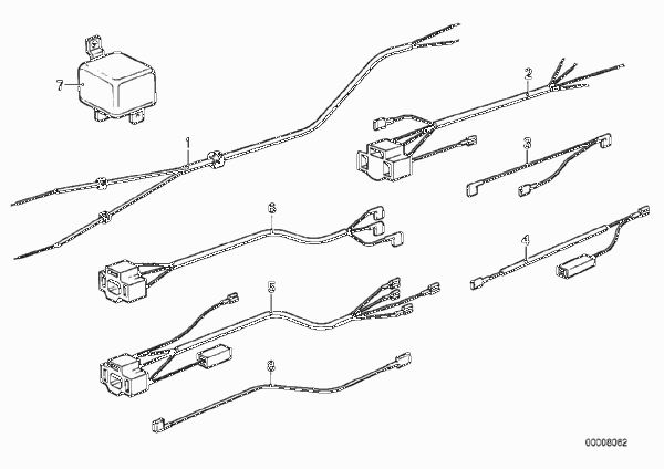 Различные дополнительные жгуты проводов для BMW 2474 R 100 TIC 0 (схема запчастей)