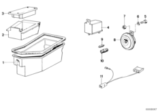 Ящик для инструментов для BMW 2474 R 100 /7T 0 (схема запасных частей)