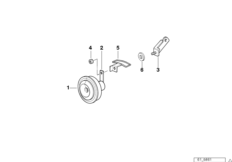Звуковой сигнал для BMW 259R R 850 R 94 (0401,0406) 0 (схема запасных частей)