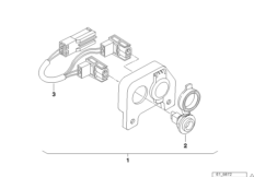 Комплект дооснащения гнезда разъема для BMW 89V2 K 1100 RS (0522,0532) 0 (схема запасных частей)