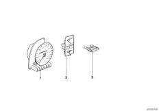 Спидометр/комбинация приборов/кодер для BMW E23 735i M30 (схема запасных частей)