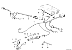 ЭБУ системы поддержания задан.скорости для BMW E23 735i M30 (схема запасных частей)