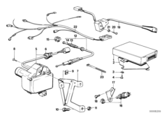 система поддержания заданной скорости для BMW E23 735i M30 (схема запасных частей)