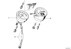 Спидометр/тахометр для BMW 248 R45T 0 (схема запасных частей)