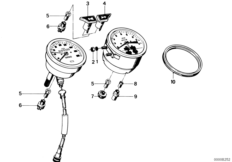 Детали комбинации приборов для MOTO 248 R45T/N 0 (схема запасных частей)
