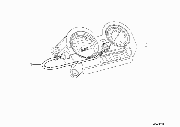 Обнулитель счетчика суточного пробега для BMW 259T R 850 RT 96 (0412) 0 (схема запчастей)