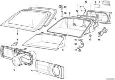Фара для BMW Z1 Z1 M20 (схема запасных частей)