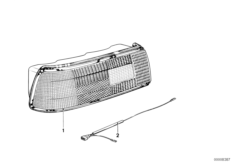 Блок задних фонарей для BMW E12 528i M30 (схема запасных частей)