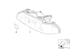 Фара для BMW E39 M5 S62 (схема запасных частей)