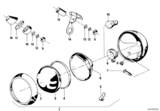 Проблесковый фонарь для MOTO 2476 R75/5 0 (схема запасных частей)