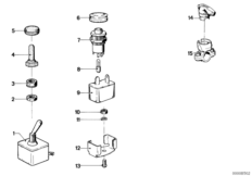 Выключатель проблескового фонаря для MOTO 2476 R60/6 0 (схема запасных частей)