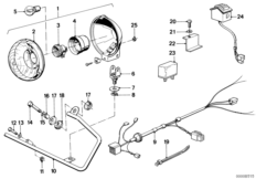 Проблесковый фонарь ULO/электрооборудов. для BMW 248 R65T 0 (схема запасных частей)