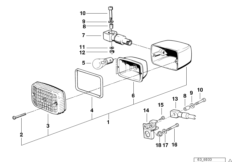 Фонарь указателя поворота для BMW 47E1 R 100 GS 0 (схема запасных частей)